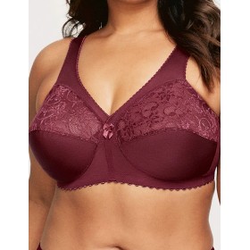 Бюстгальтер с широкими лямками Glamorise GI1000 темно-бордовый, Цвет: темно-бордовый, Размеры: 90B
