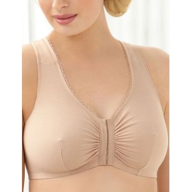 Мягкий бюстгальтер с застежкой спереди Glamorise GI1908 кофе, Цвет: кофе, Размеры: 100G/H