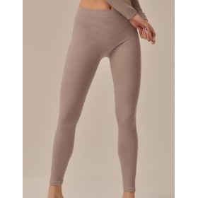 Леггинсы в рубчик MY PA797 moon, Цвет: бежевый, Размеры: L