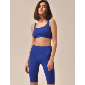 Велосипедки в рубчик MY PA829 blue classic, Цвет: синий, Размеры: L