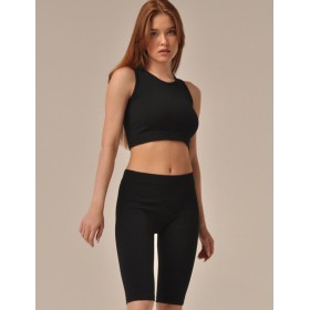 Велосипедки в рубчик MY PA829 nero, Цвет: черный, Размеры: M