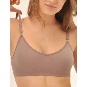 Топ со съемными вкладышами MY BR364 chocolate, Цвет: коричневый, Размеры: XL