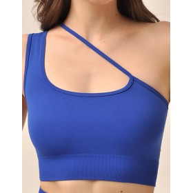 Топ с ассиметричной бретелью MY BR481 blue classic, Цвет: синий, Размеры: M