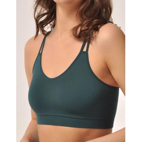 Женский спортивный топ MY BR518 emerald, Цвет: изумруд, Размеры: M