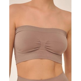 Моделирующий топ-бандо MY BU054 chocolate, Цвет: коричневый, Размеры: L