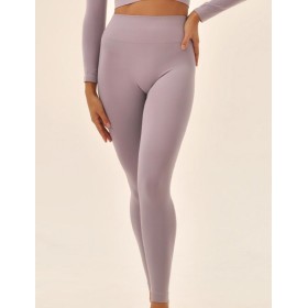 Гладкие леггинсы MY PA799 storm, Цвет: сиреневый, Размеры: M