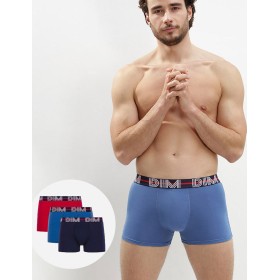 Трусы мужские боксеры в наборе (3 шт) Dim 01QU красный/темно-синий/синий, Цвет: красный/темно-синий/, Размеры: S