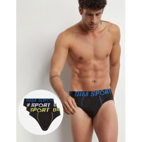 Мужские трусы слипы в наборе (3 шт) Dim 08EY черный, Цвет: черный, Размеры: S