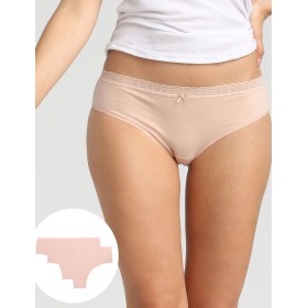 Набор хлопковых трусов Dim ECO 09AK (2 шт) телесный, Цвет: телесный/телесный, Размеры: XXS/XS