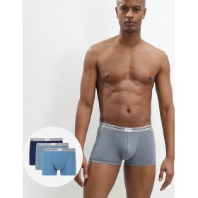 Трусы мужские боксеры в наборе (3 шт) Dim 09B7 джинсовый/серый/синий, Цвет: джинсовый/серый/сини, Размеры: L