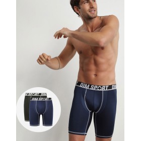 Удлиненные боксеры в наборе (2 шт) Dim 0A6V черный/синий, Цвет: черный/синий, Размеры: L