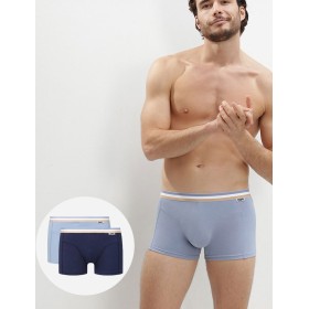 Трусы мужские боксеры набор (2 шт) Dim 0A78 джинсовый/синий, Цвет: джинсовый/синий, Размеры: S
