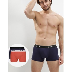 Трусы мужские боксеры набор (2 шт) Dim 0ARL красный/синий деним, Цвет: красный/синий деним, Размеры: S