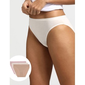 Набор трусов Dim LES POCKETS COTON 4H00/3 телесный/розовый/перламутр - 3 штуки, Цвет: телесный/розовый/пер, Размеры: S/M