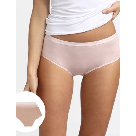 Набор хлопковых трусов Dim LES POCKETS COTON 4H01/3 телесный/розовый/перламутр - 3 штуки, Цвет: телесный/розовый/пер, Размеры: L/XL