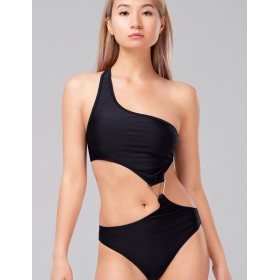 Черный купальник монокини Opium SF-32, Цвет: черный, Размеры: M