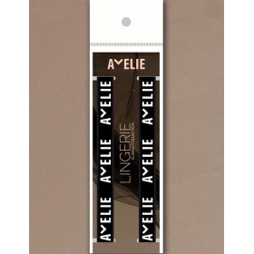 Бретель тканевая с логотипом Amelie 2114 12 мм черный, Цвет: черный, Размеры: UN