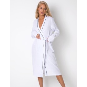 Хлопковый халат Aruelle MIRIAM WHITE, Цвет: белый, Размеры: M