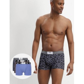 Набор мужских боксеров (3 шт) Dim 0C6D черный набивной/синий, Цвет: черный набивной/сини, Размеры: S