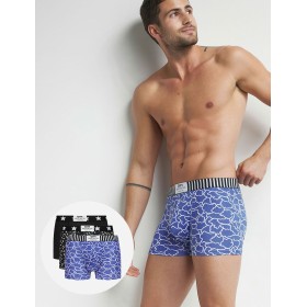 Набор мужских боксеров (3 шт) Dim 0C6D синий/черный/котильон, Цвет: синий/черный/котильо, Размеры: S