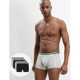 Трусы мужские боксеры набор (4 шт) Dim 6578/4 черный/серый, Цвет: черный/серый, Размеры: S