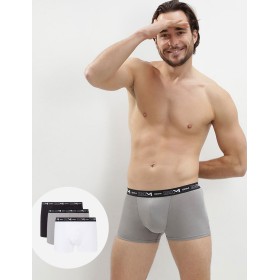 Набор мужских боксеров (3 шт) Dim 6596/3 белый/серый/черный, Цвет: белый/серый/черный, Размеры: S