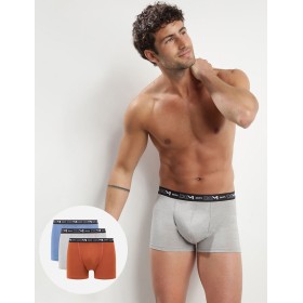 Набор мужских боксеров (3 шт) Dim 6596/3 серый/коричневый/синий, Цвет: серый/коричневый/синий, Размеры: XL