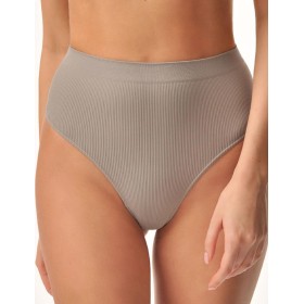 Высокие стринги в рубчик MY PE055 mist, Цвет: серый, Размеры: M