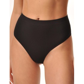 Высокие стринги в рубчик MY PE055 nero, Цвет: черный, Размеры: L