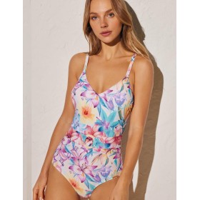Слитный купальник с цветочным узором Ysabel Mora 82308 BLONDY, Цвет: мульти, Размеры: 85B