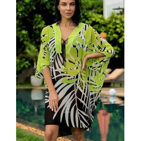 Короткая туника для пляжа Mia-Amore MONTEREY 7331, Цвет: зеленый, Размеры: S/M