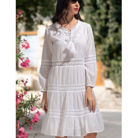 Платье-туника из хлопка Mia-Amore ARGENTINA 1755, Цвет: белый, Размеры: M