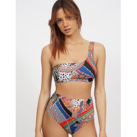 Купальник с топом и высокими плавками UNICONF CB268 THE ART OF MIX&MATCH, Цвет: синий, Размеры: L