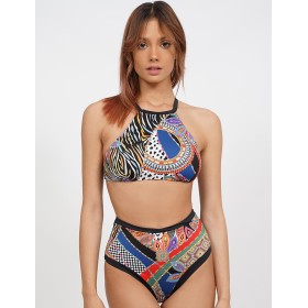 Раздельный купальник с высокими плавками UNICONF CB271 THE ART OF MIX&MATCH, Цвет: синий, Размеры: S