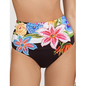 Высокие женские плавки UNICONF CBC293 DREAMY GARDEN, Цвет: черный, Размеры: M