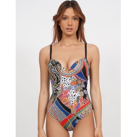 Совместный купальник формовка UNICONF CBI276 THE ART OF MIX&MATCH, Цвет: синий, Размеры: 75B