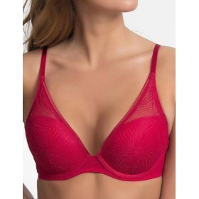 Бюстгальтер пуш-ап Wonderbra W06S9 вишня, Цвет: вишня, Размеры: 75F