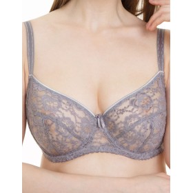 Бюстгальтер с мягкими кружевными чашками Lina A 6010 чайка, Цвет: чайка, Размеры: 70E