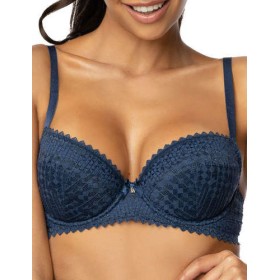 Бюстгальтер балконет пуш-ап MAT MADDIE granat M-3633-11, Цвет: синий, Размеры: 80B