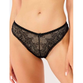 Трусы стринги Simona M 003 черный-сетка, Цвет: черно-сетка, Размеры: M