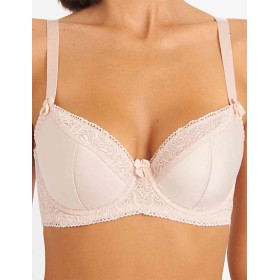 Бюстгальтер полумягкий Simona M 610 серебристый пион-сетка, Цвет: пион-сетка, Размеры: 90G