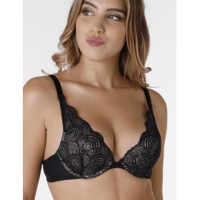 Бюстгальтер пуш-ап Wonderbra W0BHP черный, Цвет: черный, Размеры: 70C
