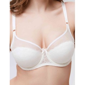 Полумягкий бюстгальтер Milavitsa 124930 приглушенный белый, Цвет: приглушенный белый, Размеры: 85D