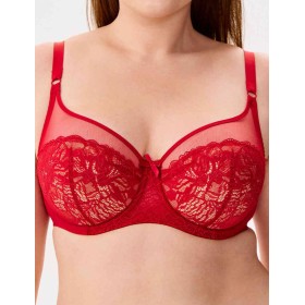 Полумягкий бюстгальтер Milavitsa 124930 рубин/нюд, Цвет: рубин/нюд, Размеры: 90B