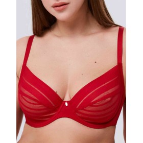 Бюстгальтер-минимайзер мягкий Milavitsa 127630 рубин/нюд, Цвет: рубин/нюд, Размеры: 80C