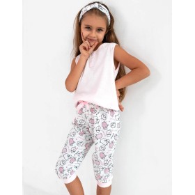 Пижама для девочки с бриджами Sensis SHEENA KIDS, Цвет: розовый, Размеры: 98-104