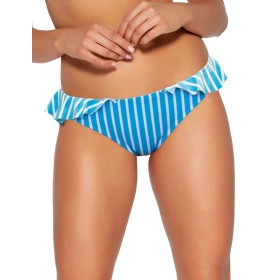 Плавки бразилиана с оборкой AVA SF176/11 бело-голубой, Цвет: бело-голубой, Размеры: L