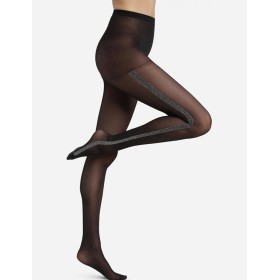 Колготки с узором Dim 0CMD STYLE, Цвет: черный/серебро, Размеры: 3/4