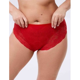 Высокие трусы слипы Elli 420 красный, Цвет: красный, Размеры: 4XL