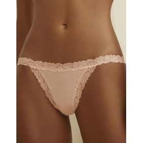 Трусики стринги хлопок Janira FRESH COTTON LACE 1036898 TANGA skin, Цвет: skin (телесный), Размеры: L/XL